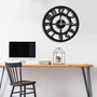 Wallity MTS - 004 Reloj de Pared Decorativo de Metal Negro